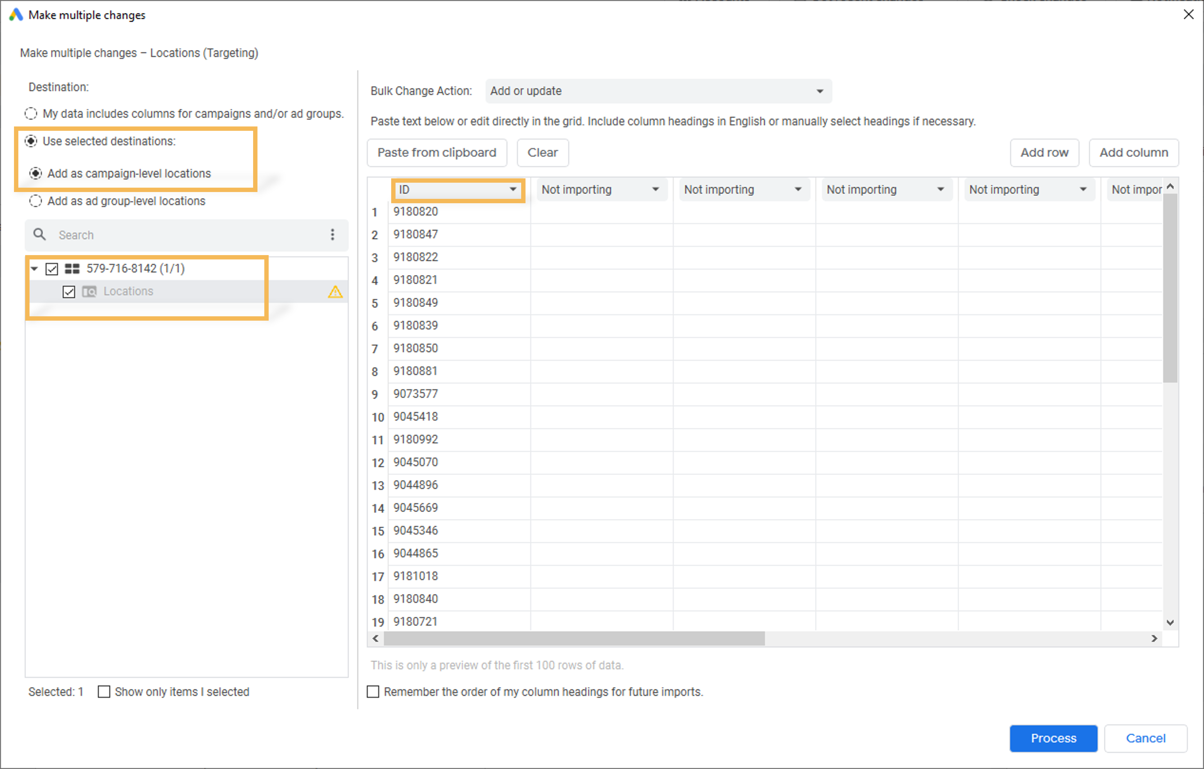 Configure upload